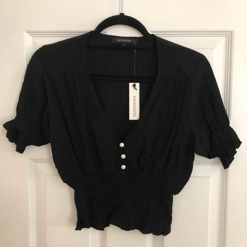 Olivaceous Ruffled Crop Top